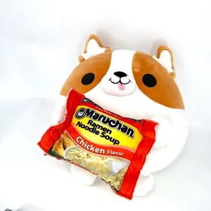 Cute Corgi Plush with Maruchan Ramen Packet